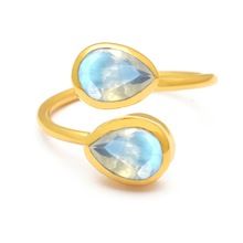 Vermeil Gold Plated Moonstone Rings
