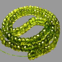 Green Peridot Faceted Beads