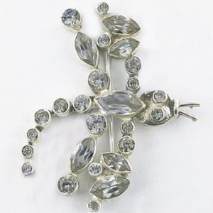 CUBIC ZIRCONIA Gemstone Brooch