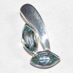Blue Topaz Silver 925 Sterling Pendant Jewelry