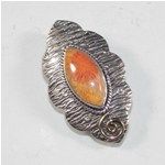 Silver 925 Fossil Coral Gemstone Pendant Jewelry