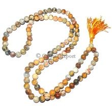 Yellow Banded AgatePrayer Mala