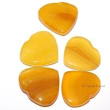 Yellow Onyx Heart