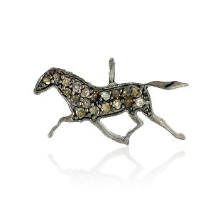 silver horse charm pendants