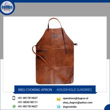 BBQ Leather Kitchen Cooking Apron