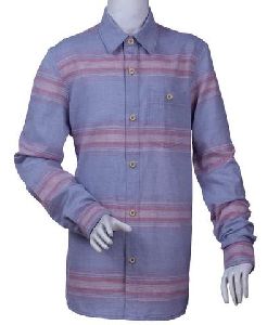 Yarn dye stripe cotton shirt