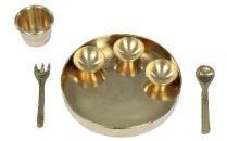 Pital ki Thali/Brass Plate set