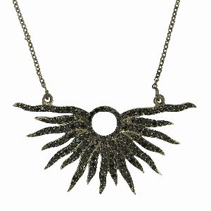Sunset Black Spinel Silver Necklace