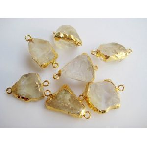 Handmade Crystal rough gemstone connectors
