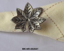 Brass Antique Finish Flower Napkin Ring