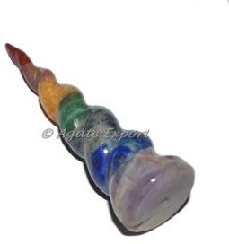 7 Chakra Bonded Spiral Cone