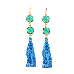 Quartz Tassel Earrings