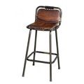 genuine leather Bar Stool with backrest