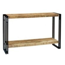 wood console table with below shelf
