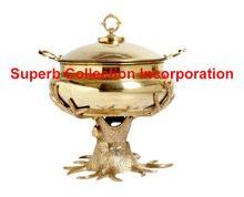 Tree Stand Round Brass Chafing Dish