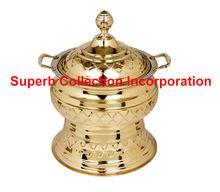 Zig zag line Design Brass Chafing dish