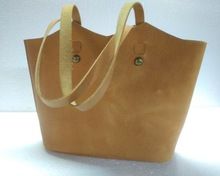 Tan Leather Tote Bag