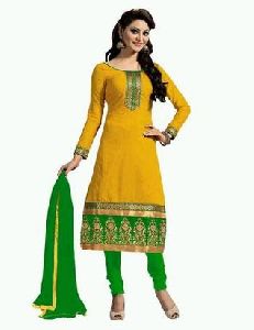 Yellow Cotton Suit Material