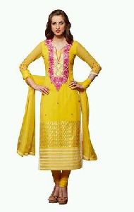 Yellow Georgette Suit Material