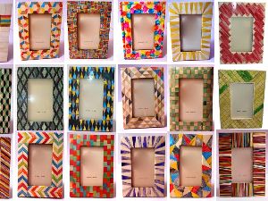 colored bone inlay designer photo frames