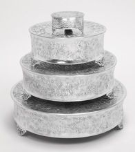 WEDDING CAKE STAND SILVER