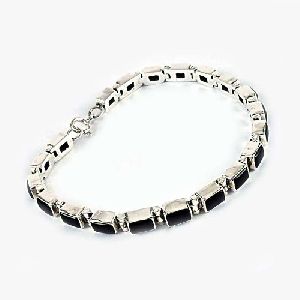 925 Silver Jewelry Beautiful Black Onyx Gemstone Bracelet