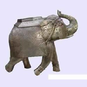 Wooden whitemetal Elephant