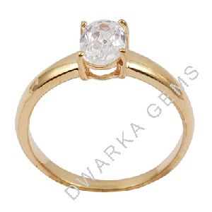 CZ stud designer jewelry gemstone ring