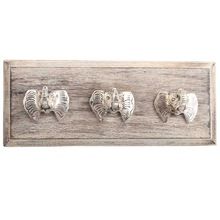 Wooden Glass Handmade Silver Wall Mounted Hooks