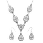 925 silver crystal jewelry set