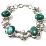 Turquoise and Pearl Bracelet