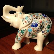 Pietra Dura Elephant Statue