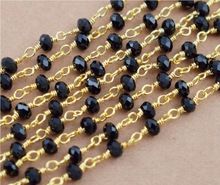 Black Spinel Faceted Gemstone Chain