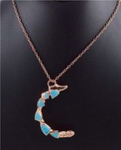 Natural Turquoise Cabochon Copper Necklace