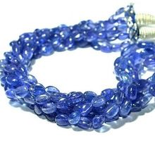 Natural rare blue color tanzanite loose Gemstone bead