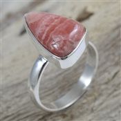 Rhodochrosite Gemstone Fancy Shape Ring