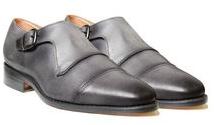 welted Benevolent Spanish grey Monk Strap Shoes