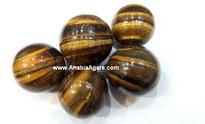 Yellow Tiger Eye Sphere Gemstone balls