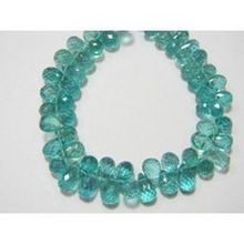 Apatite drops Faceted Beads
