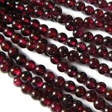 red garnet beads