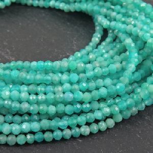 natural amazonite micro faceted beads
