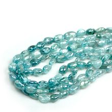Aquamarine Cut Tumble Shape Indian Beads