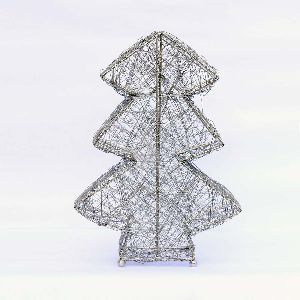 Wire X-Mas Tree Tea Light Holder