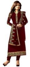 Women Stylish Heavy Embrodiery Salwar Kameez Straight Cut Suit