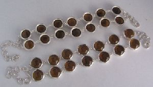 Whisky quartz Silver Bracelet