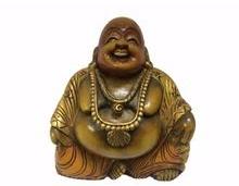 Wooden Laughing Buddha