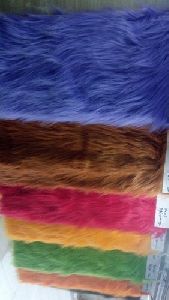 Multicolor Long Pile Fur Fabric