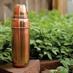 Copper Bottle with Cup Lid