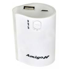 Amigo Power Bank Rechargable Battery Pack 5600mAh White - PBAMI