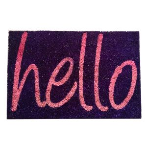 PVC Backed Hello Coir Mats